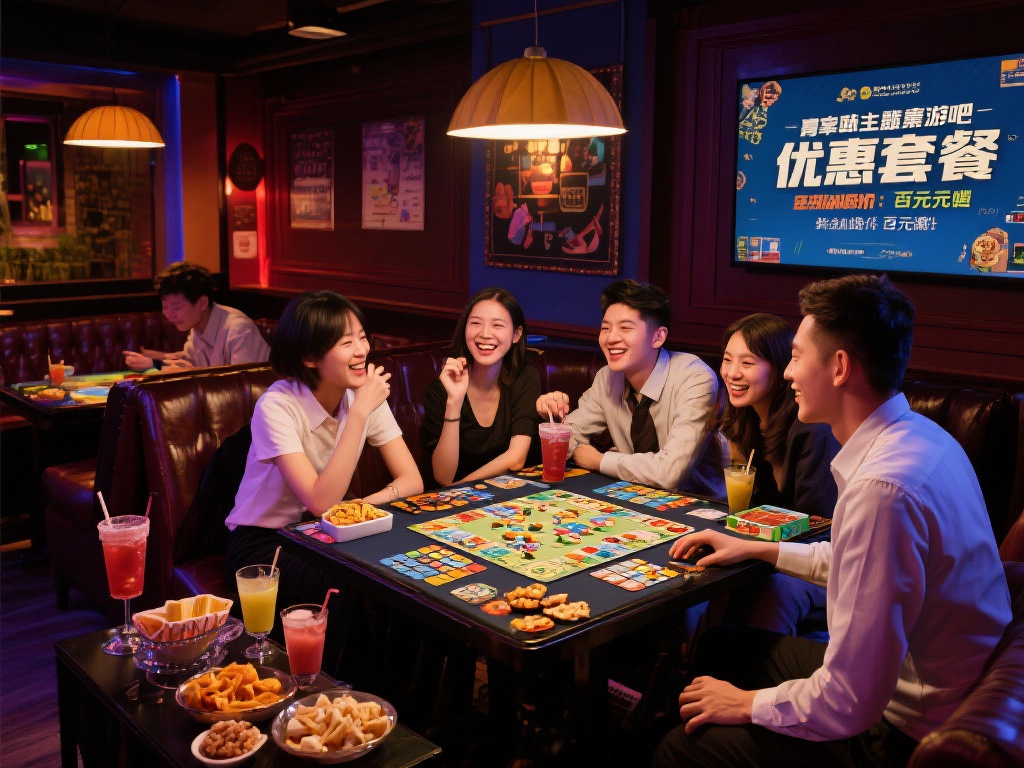 豪华主题桌游吧优惠套餐: 你和朋友可以选择丰富的桌