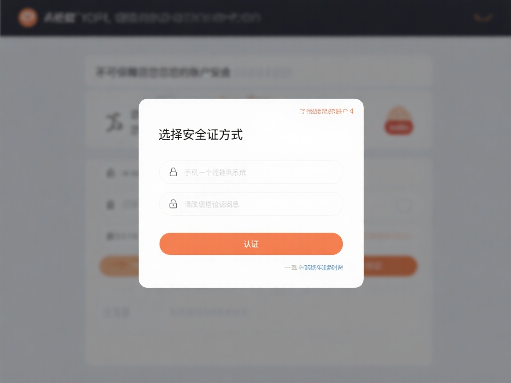 4.选择安全验证方式
为了保障您的账户安全，系统
