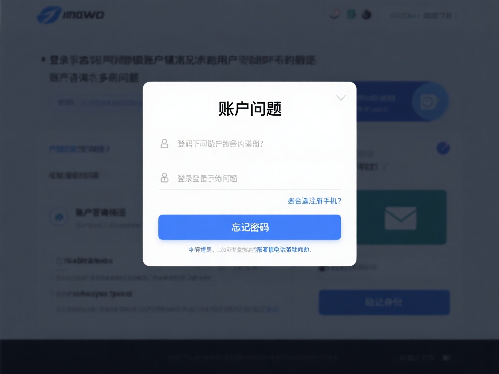 账户问题：登录时遇到问题、密码遗忘或账户被锁定等情