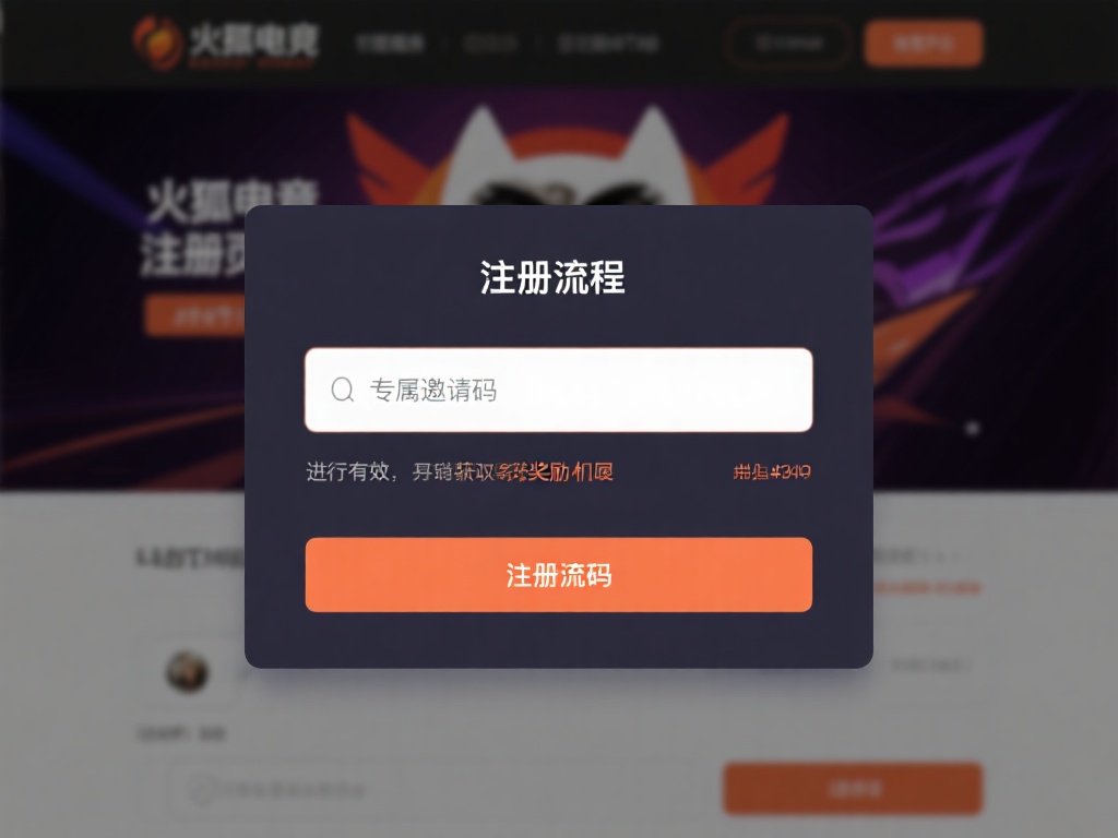 注册流程中的填写
在火狐电竞注册页面，您会发现一